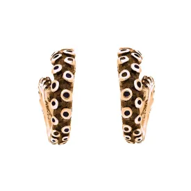 18ct Rose Gold Tentacle Curl Stud Earrings