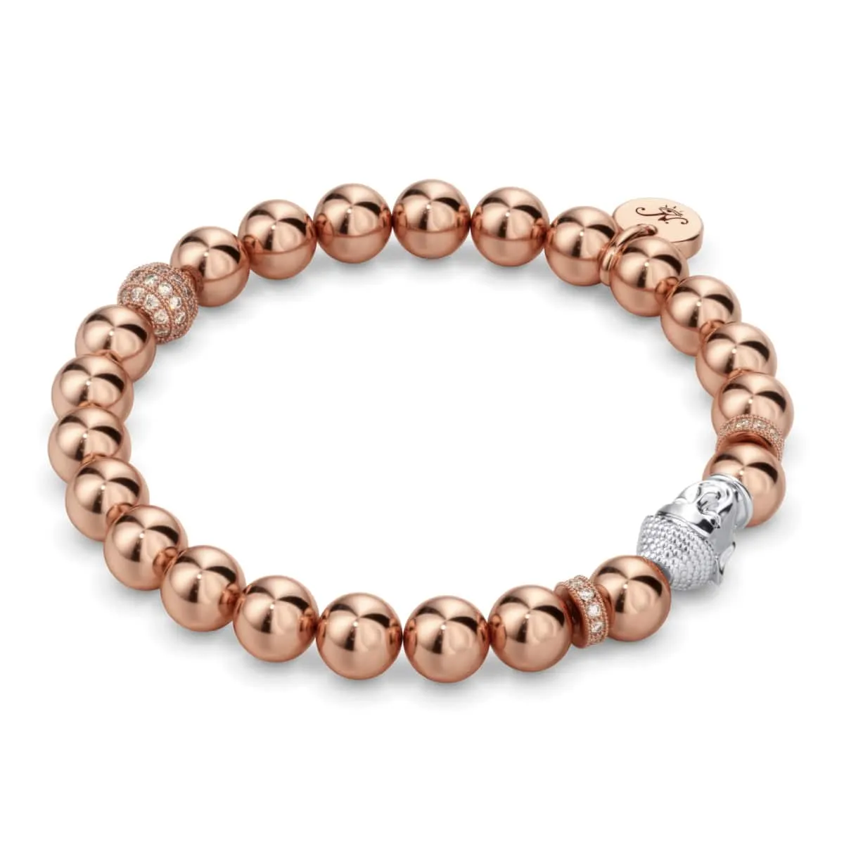 18k Rose Gold and Silver | Gilded Buddha Bracelet