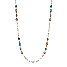 1928 Jewelry Bohemian Multi Color Strandage Necklace 36"