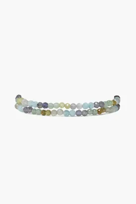 Aurora Double Naked Wrap Bracelet Green Mix