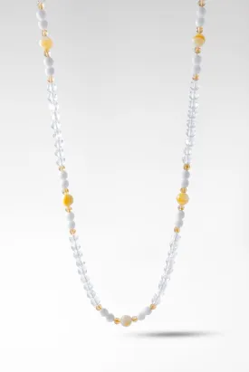 Beaded White Crackle Necklace™ in Watermark