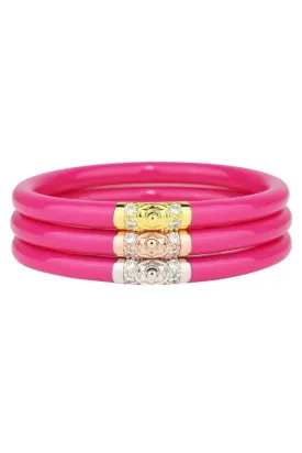 BudhaGirl 3 Kings Bangles Set - Epic Pink (Set of 3) | Stylish & Vibrant Restock