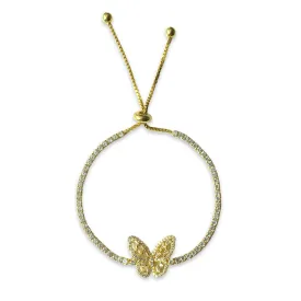 Butterfly Baguette Adjustable Bracelet