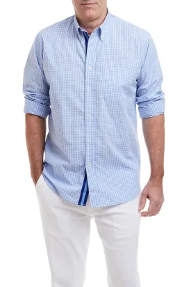 Chase Shirt Blue Gingham with Navy and Lt. Blue Grosgrain