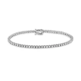 14K Gold Diamond Tennis Bracelet, 4.50 Carats, Elegant 2.7mm Width, Secure 4-Prong Setting