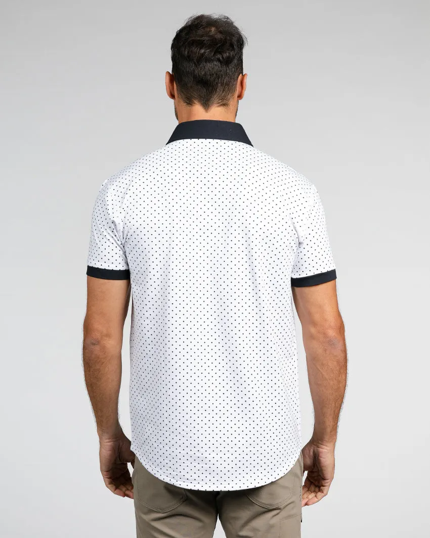 Drop-Cut: LUX Dotted Polo <!-- Size M -->