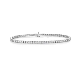 Lab Grown Diamond Tennis Bracelet (6.00 ct.) 3.30mm 4-Prongs Setting in 14K Gold