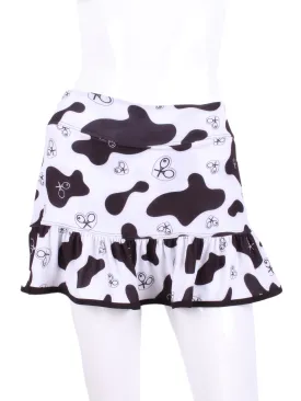 Limited Ruffle Skirt Cow Print