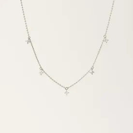 Lyra Cubic Zirconia Necklace Silver