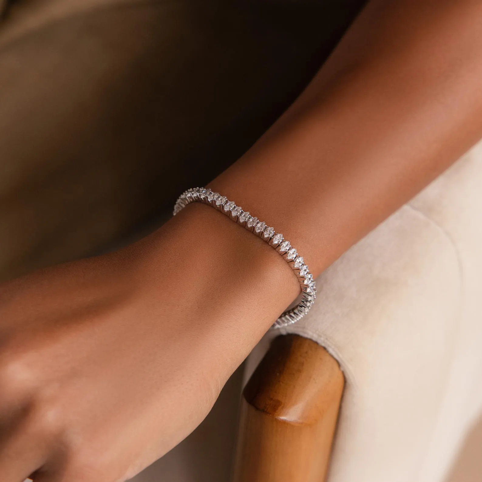 Marquise Diamond Tennis Bracelet