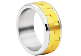 Mens Gold Stainless Steel Band