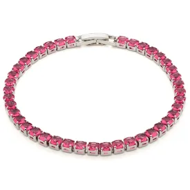 Pink Round Zirconia Tennis Bracelet