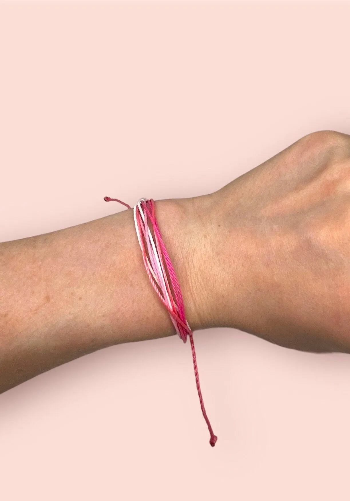 Pink wax string bracelet!