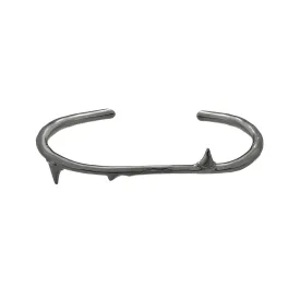 Rose Thorn Bangle - Silver Black Rhodium