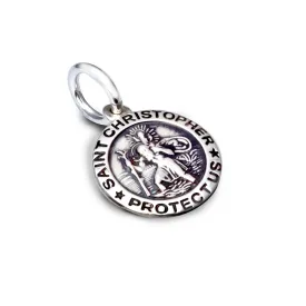 Saint Christopher Personalised Silver Charm