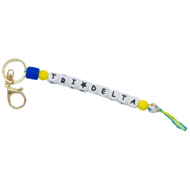 Silicone Beaded Keychain - Delta Delta Delta