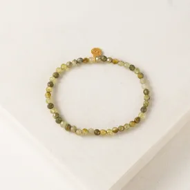 Sorrento Gemstone Stretch Bracelet Green Garnet