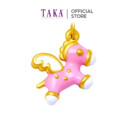 TAKA Jewellery 999 Pure Gold Pendant Flying Unicorn