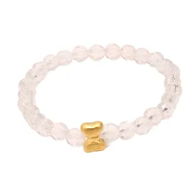 TAKA Jewellery 999 Pure Gold Ribbon Charm Beads Bracelet