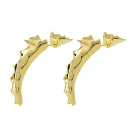 THE 'SPIKE JONZE' SUCCULENT DAGGER EARRING- GOLD