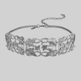 THORA. Climbing Ivy Wide Choker - Silver