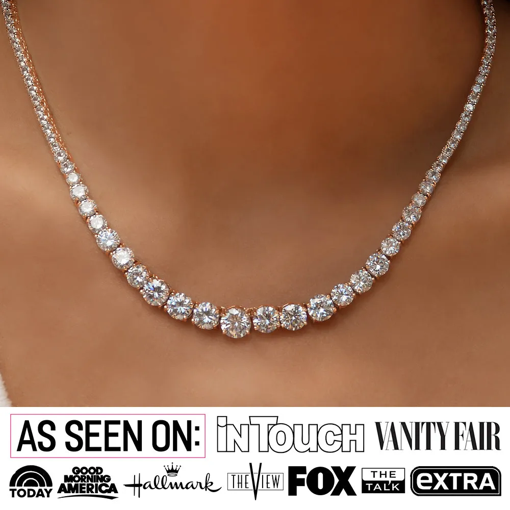 Whitney 18k White Gold Plated Necklace with Crystals