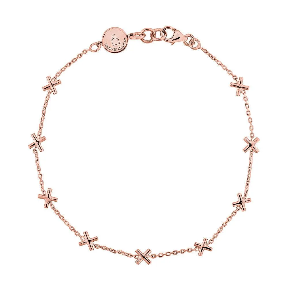 X Bracelet - Pinkgold